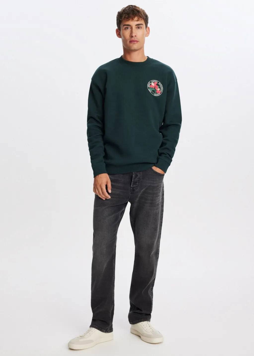 Sweaters En Hoodies<The Sting Sweater met geborduurde bloemen groen, oceaan