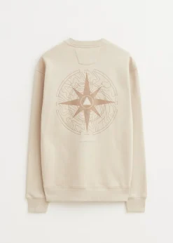 Sweaters En Hoodies<The Sting Sweater met print kompas zand
