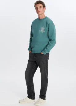 Sweaters En Hoodies<The Sting Sweater met print reigne petrol