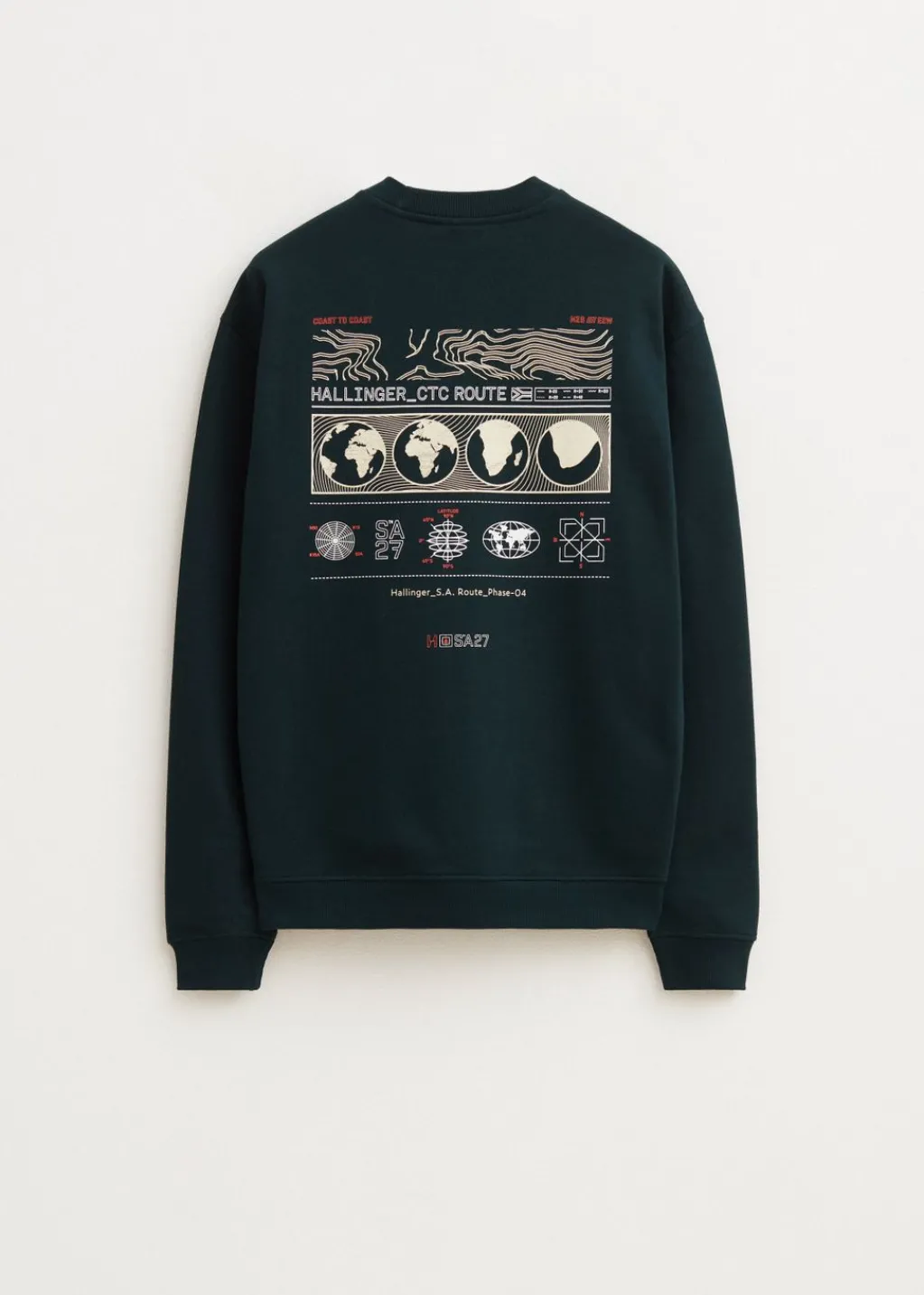 Sweaters En Hoodies<The Sting Sweater met print wereldbol groen bottle, donker