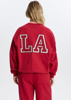 Sweaters En Hoodies<The Sting Sweater met tekstprint middenrood
