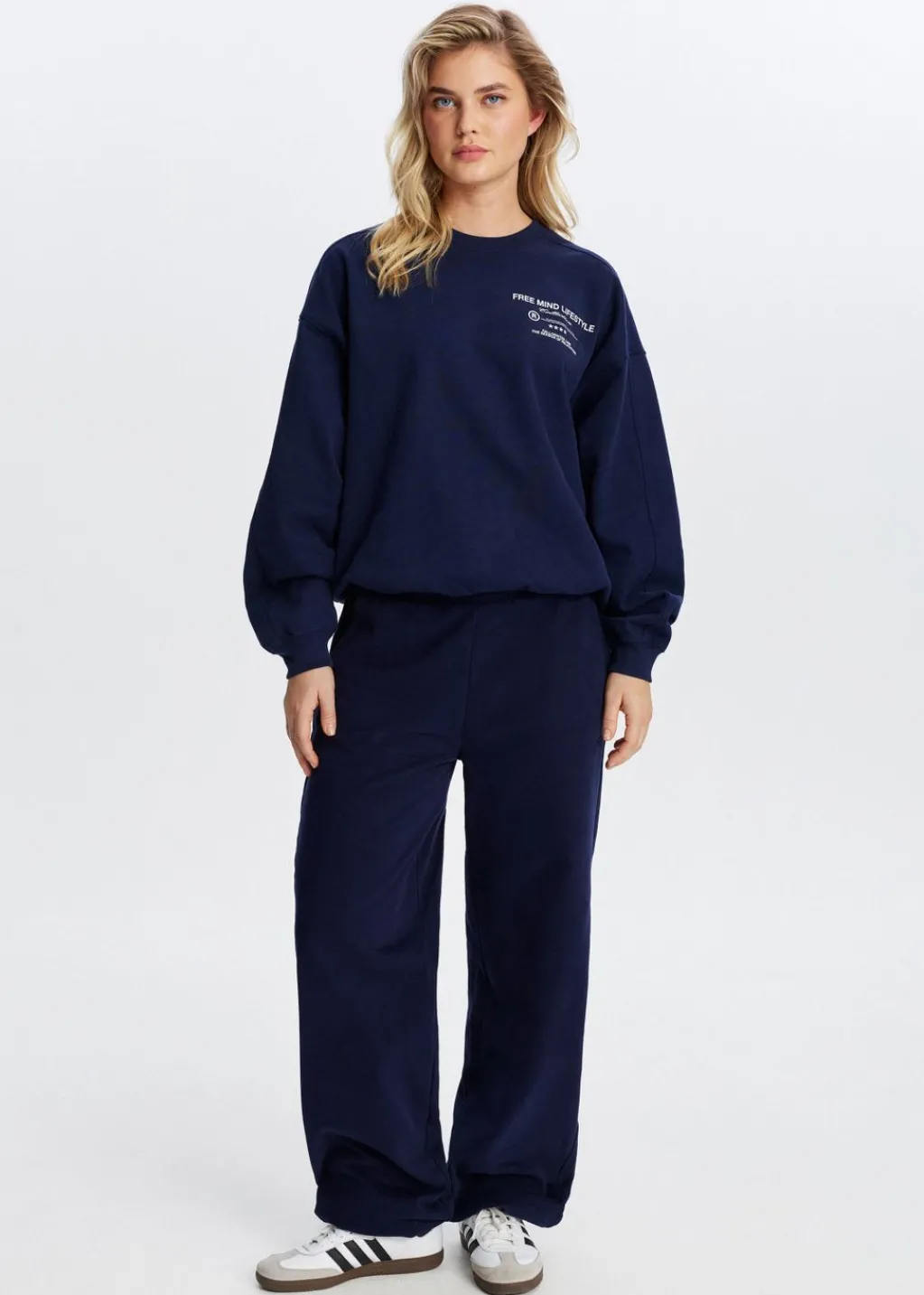 Sweaters En Hoodies<The Sting Sweater met tekstprint donkerblauw