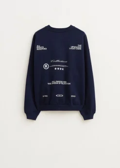 Sweaters En Hoodies<The Sting Sweater met tekstprint donkerblauw