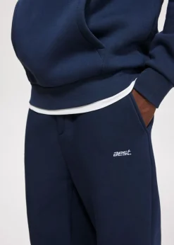 Basics|Broeken<The Sting Sweatpants met merk print donkerblauw