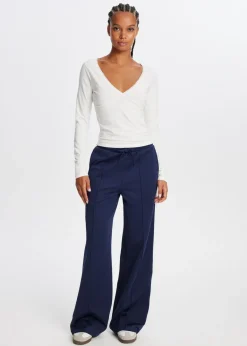 Broeken<The Sting Sweatpants met streep donkerblauw