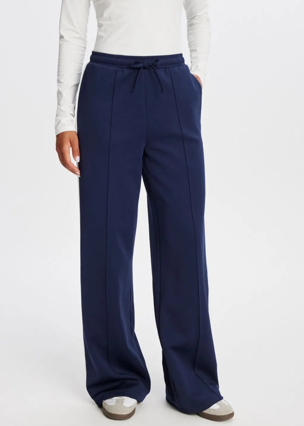Broeken<The Sting Sweatpants met streep donkerblauw