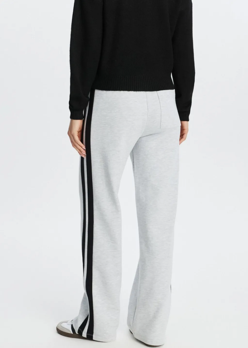 Broeken<The Sting Sweatpants met streep grijs gemêleerd