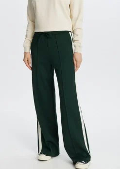 Broeken<The Sting Sweatpants met streep donkergroen