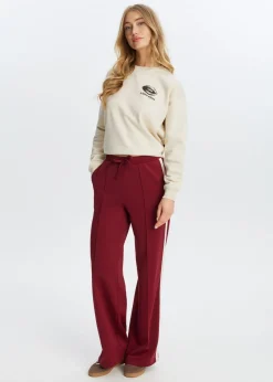 Broeken<The Sting Sweatpants met streep donkerrood