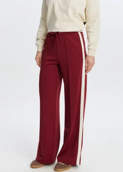 Broeken<The Sting Sweatpants met streep donkerrood
