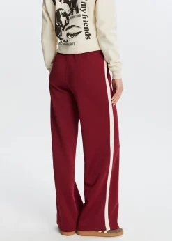 Broeken<The Sting Sweatpants met streep donkerrood