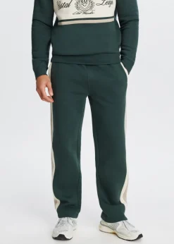 Broeken<The Sting Sweatpants met streepdetail donkergroen