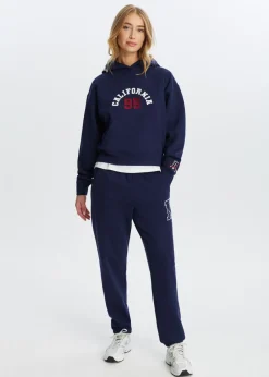 Broeken<The Sting Sweatpants met zijprint donkerblauw