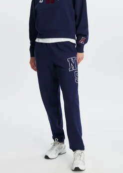Broeken<The Sting Sweatpants met zijprint donkerblauw