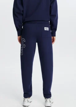 Broeken<The Sting Sweatpants met zijprint donkerblauw