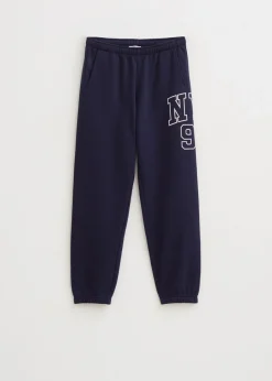 Broeken<The Sting Sweatpants met zijprint donkerblauw