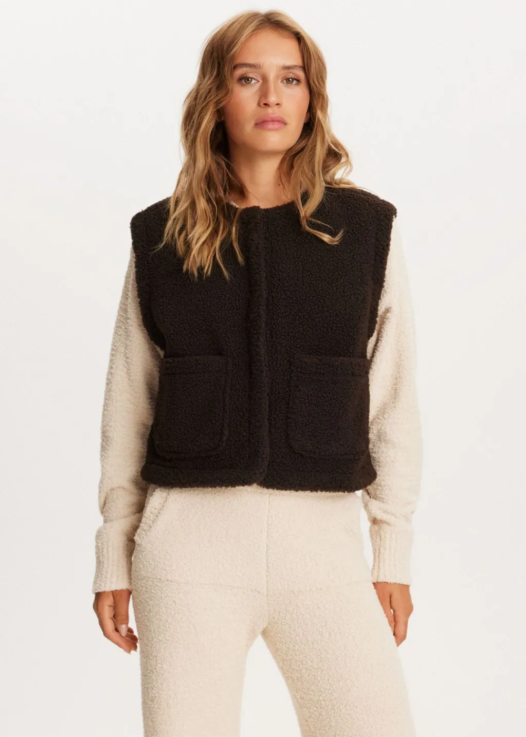 Blazers En Gilets<The Sting Teddy gilet donkerbruin