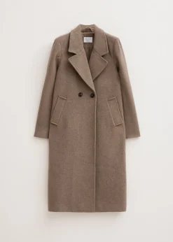 Jassen<The Sting Tijdloze wolmix jas taupe