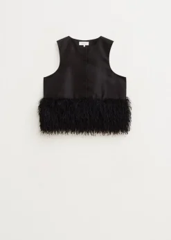 Tops<The Sting Top met franjes zwart