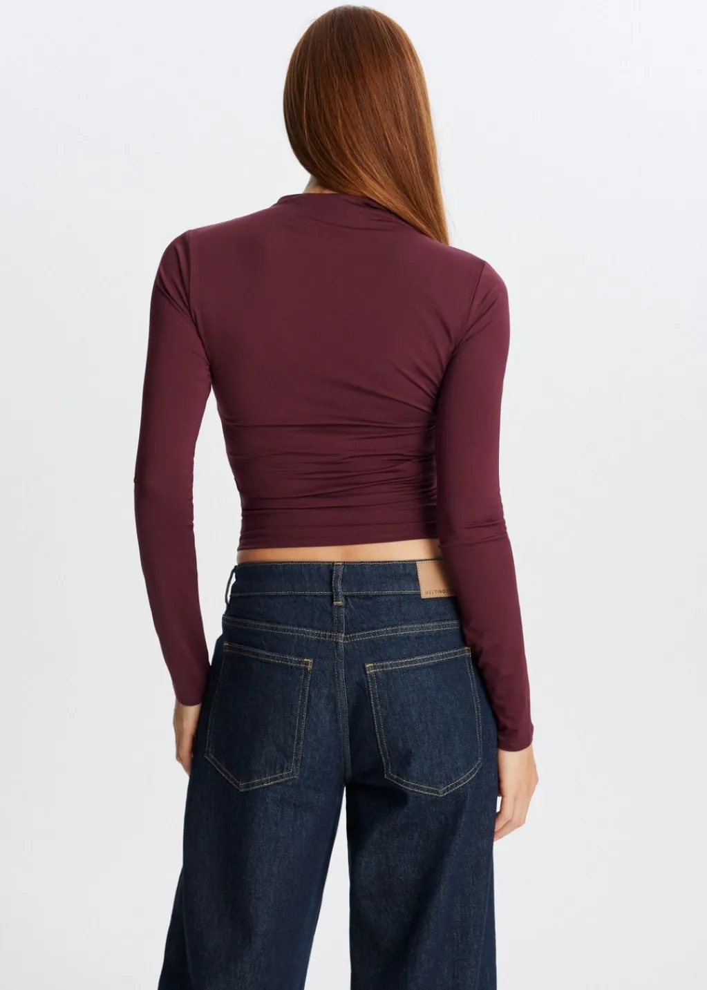 Tops<The Sting Top met hoge hals bordeaux