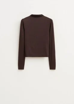Tops<The Sting Top met hoge hals donkerbruin