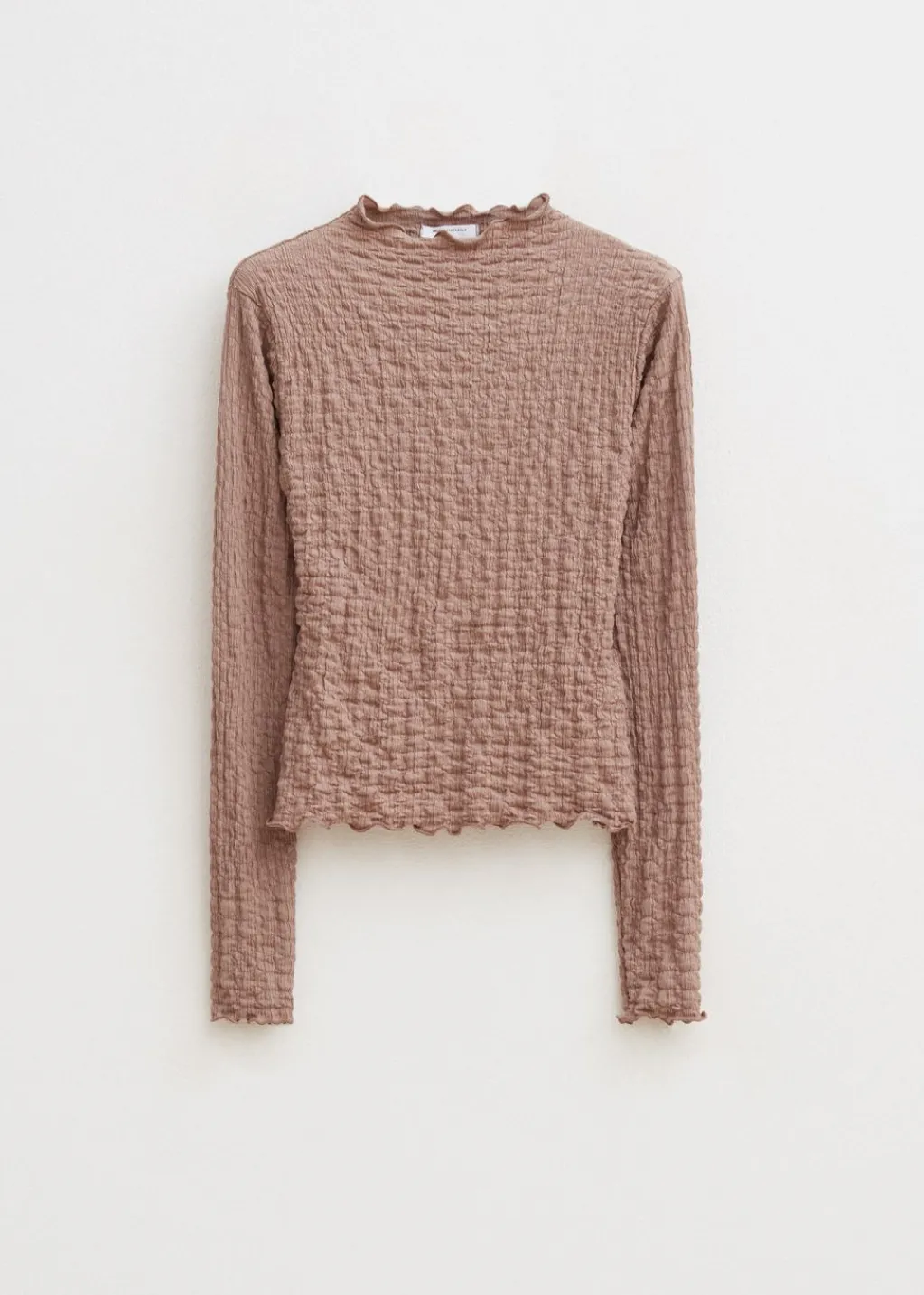 Tops<The Sting Top met strikdetail taupe