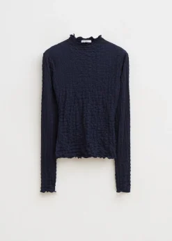 Tops<The Sting Top met strikdetail donkerblauw
