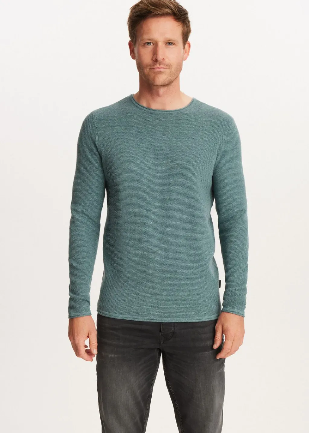 Truien En Vesten<The Sting Trui melange groen, oceaan
