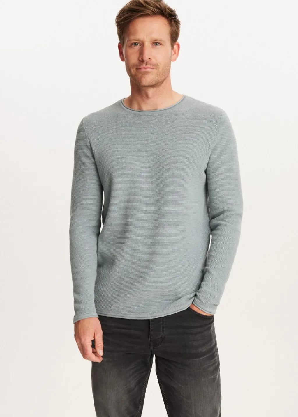 Truien En Vesten<The Sting Trui melange blauw, ijs