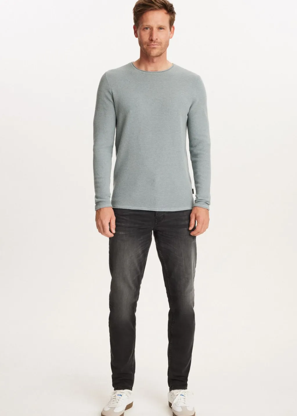 Truien En Vesten<The Sting Trui melange blauw, ijs