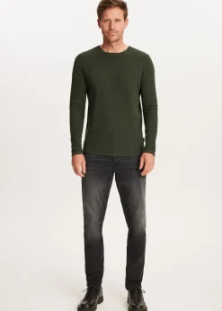 Basics|Truien En Vesten<The Sting Trui melange donkergroen