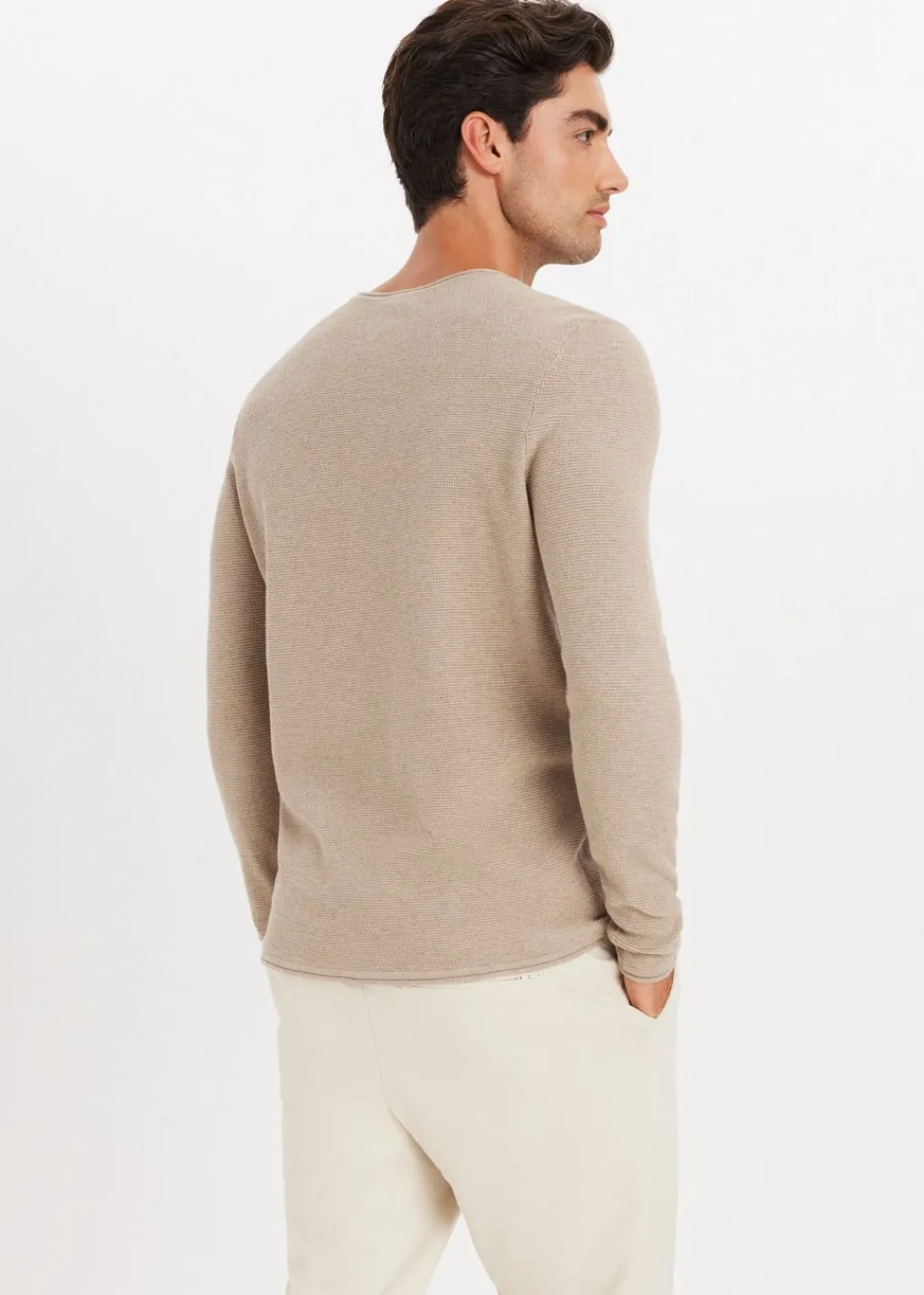 Basics|Truien En Vesten<The Sting Trui melange taupe, light
