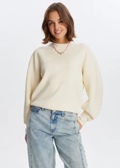 Truien En Vesten<The Sting Trui met balloon mouwen wit, off-white