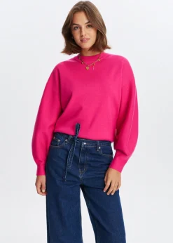 Truien En Vesten<The Sting Trui met balloon mouwen rose, hot