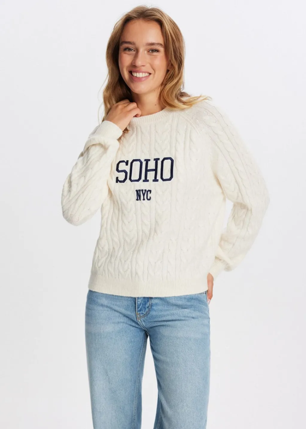 Truien En Vesten<The Sting Trui met borduurdetail wit, off-white