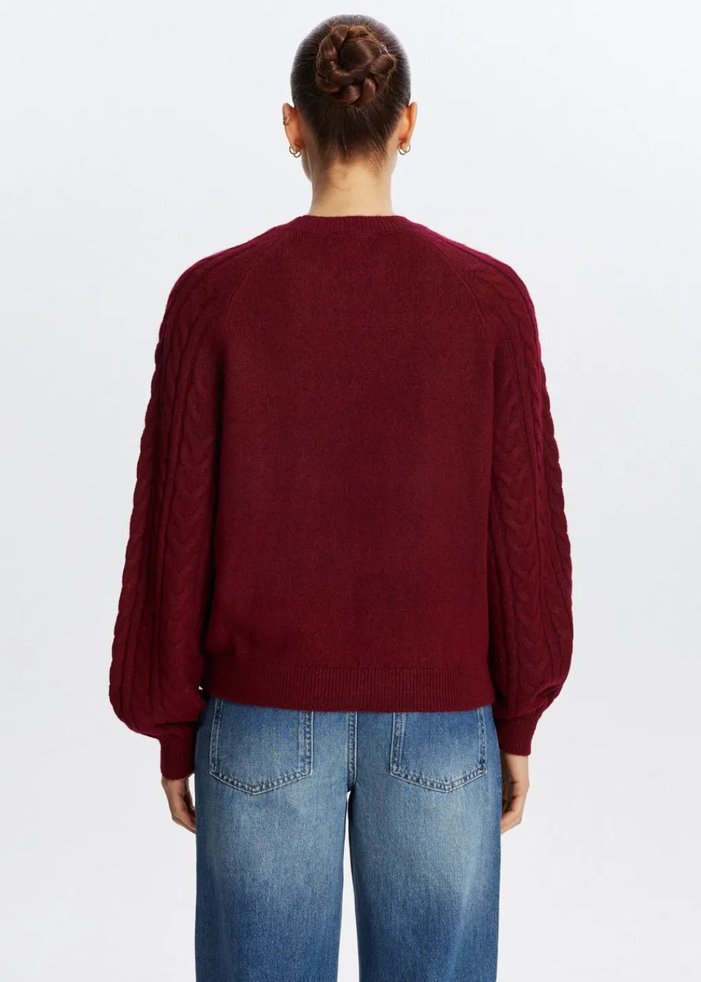 Truien En Vesten<The Sting Trui met borduurdetail donkerrood