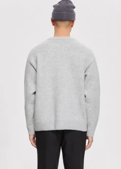 Truien En Vesten<The Sting Trui met crewneck grijs gem&ecirc;leerd