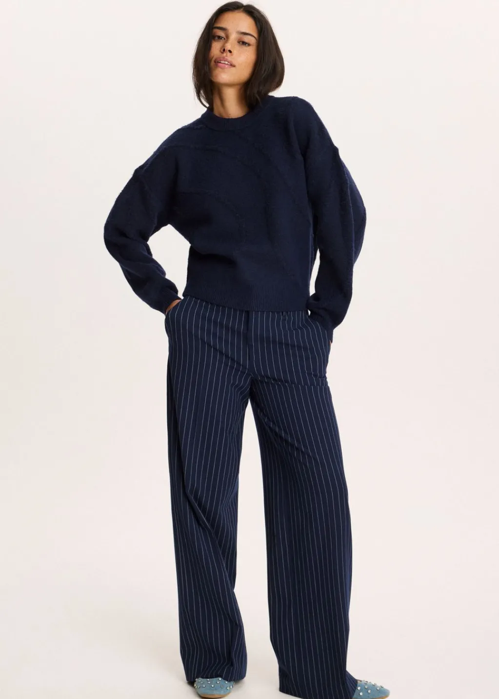 Truien En Vesten<The Sting Trui met 3D patroon donkerblauw