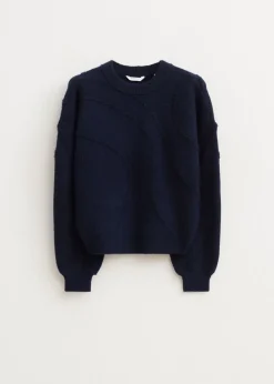 Truien En Vesten<The Sting Trui met 3D patroon donkerblauw
