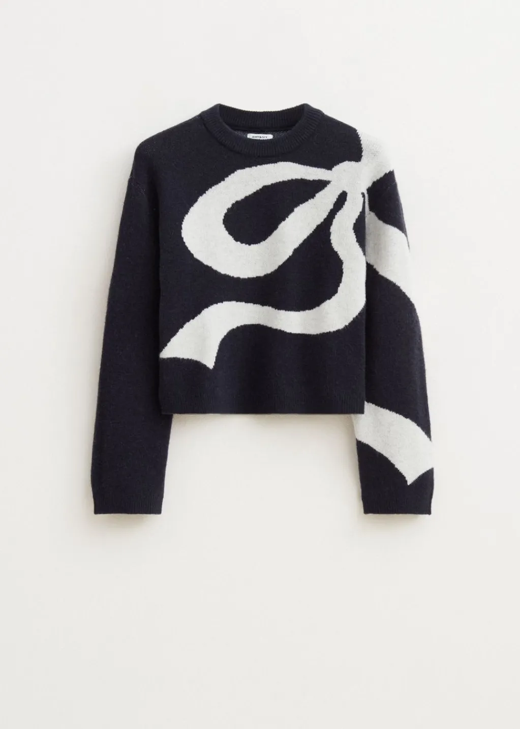 Truien En Vesten<The Sting Trui met grote strik donkerblauw