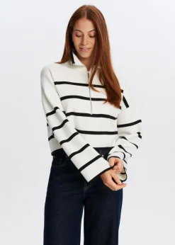 Truien En Vesten<The Sting Trui met half zip meerkleurig