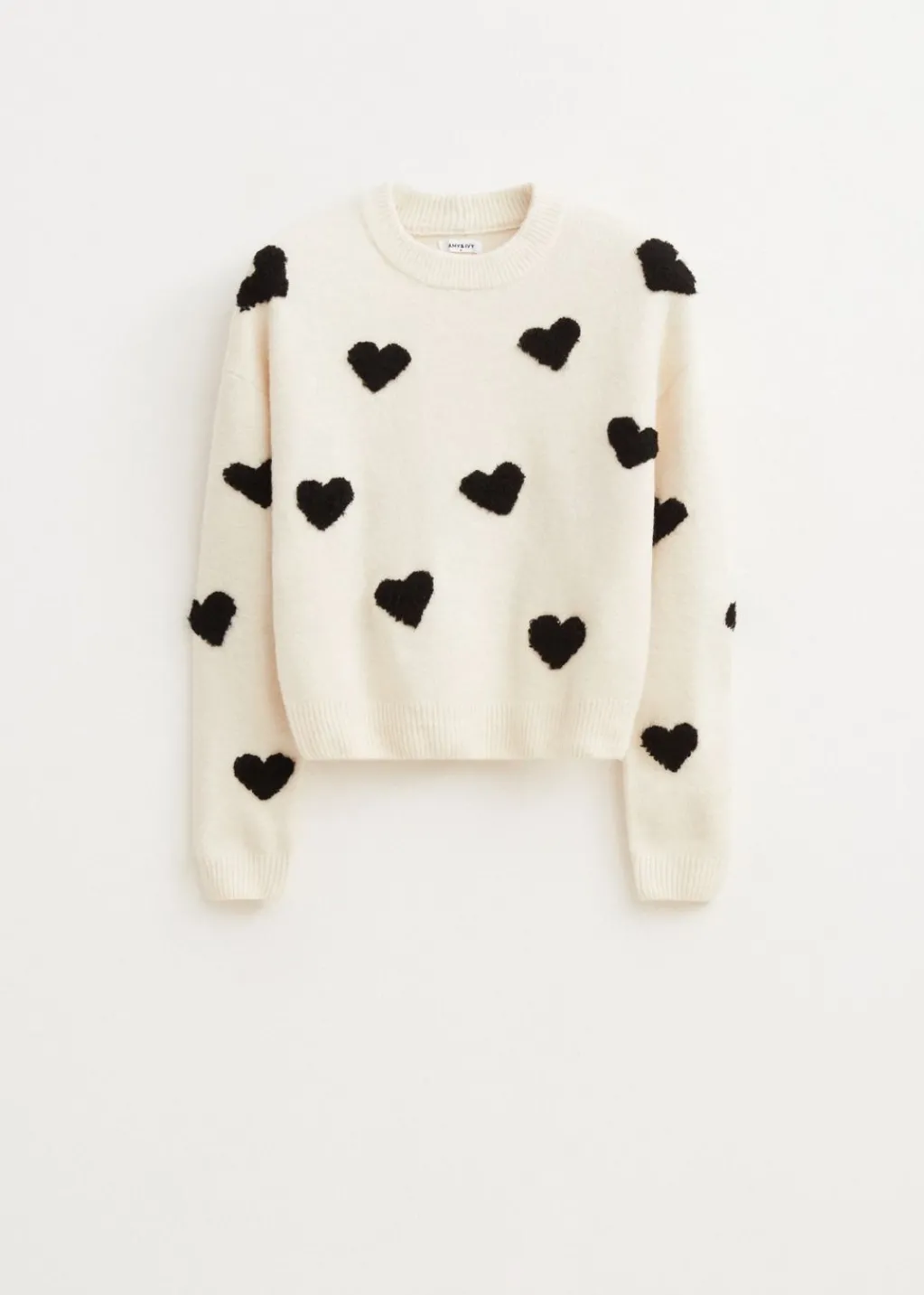 Truien En Vesten<The Sting Trui met hartjes beige
