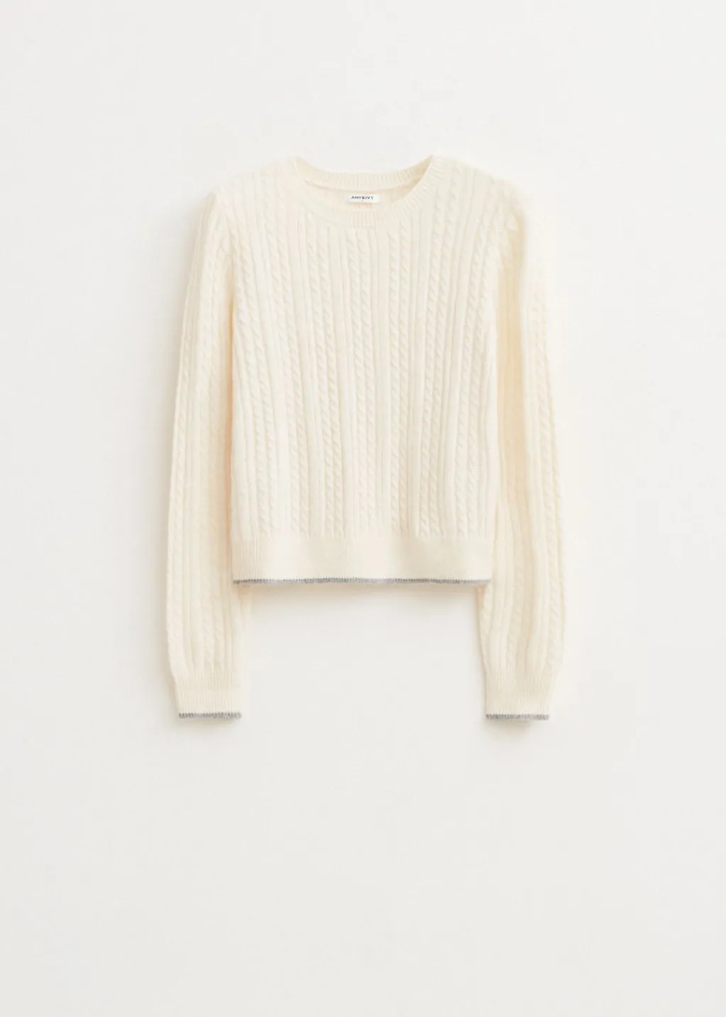 Truien En Vesten<The Sting Trui met kabelpatroon wit, off-white