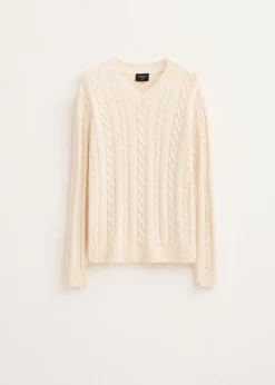 Truien En Vesten<The Sting Trui met kabelpatroon wit, off-white