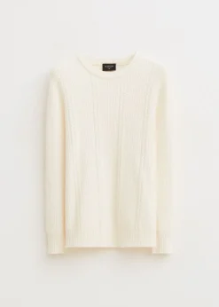 Truien En Vesten<The Sting Trui met kabelstructuur wit, off-white