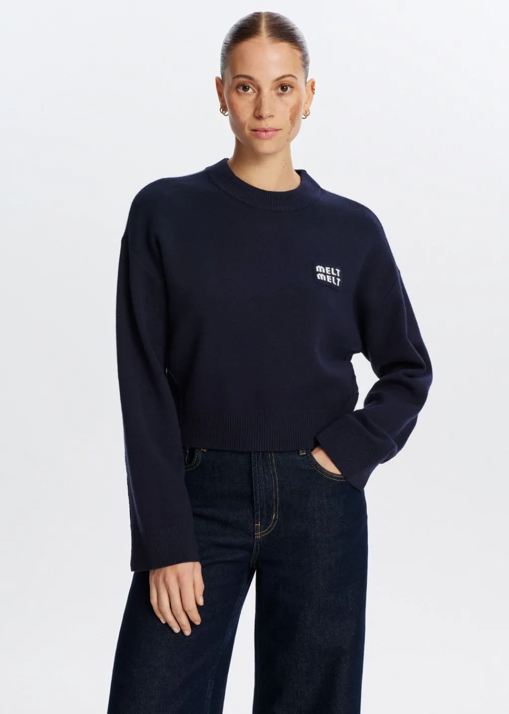 Truien En Vesten<The Sting Trui met label donkerblauw