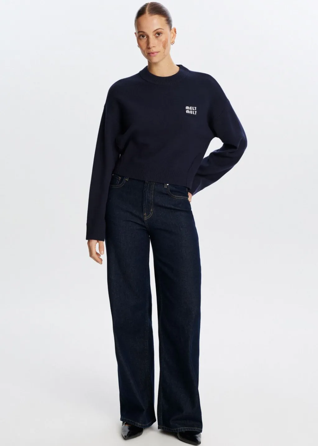Truien En Vesten<The Sting Trui met label donkerblauw