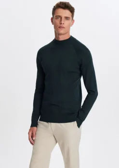 Truien En Vesten<The Sting Trui met mock-neck groen, oceaan