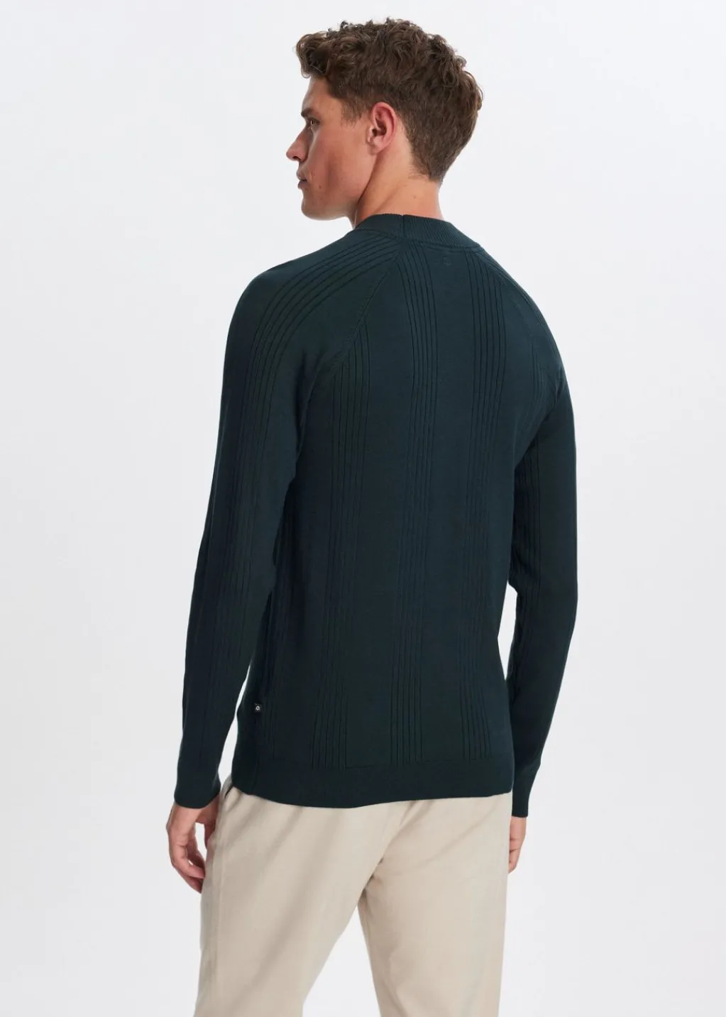 Truien En Vesten<The Sting Trui met mock-neck groen, oceaan
