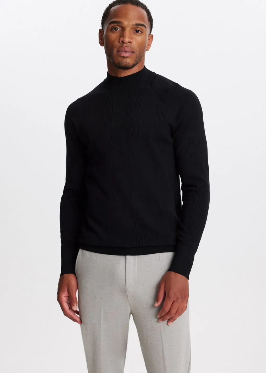 Truien En Vesten<The Sting Trui met mock-neck zwart
